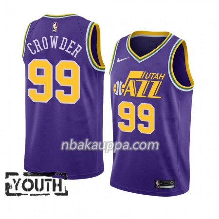 Utah Jazz Jae Crowder 99 2018-19 Nike Violetti Pelipaidat Swingman - Lasten